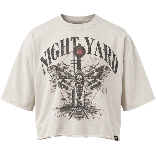 Night Moth Men's Cropped Graphic Tee by Night Yard on transparent background