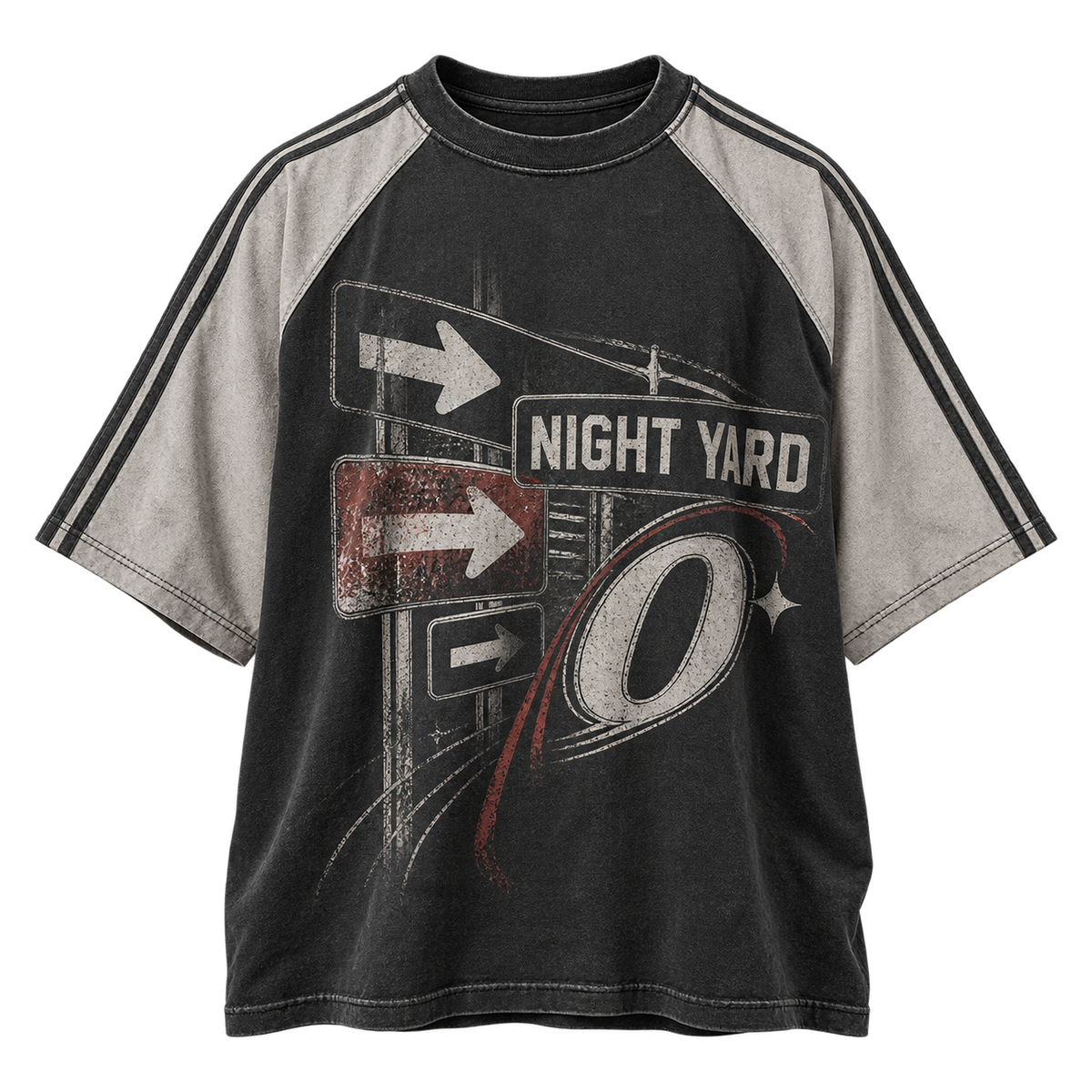 Exit Zero Raglan Graphic Tee by Night Yard on transparent background