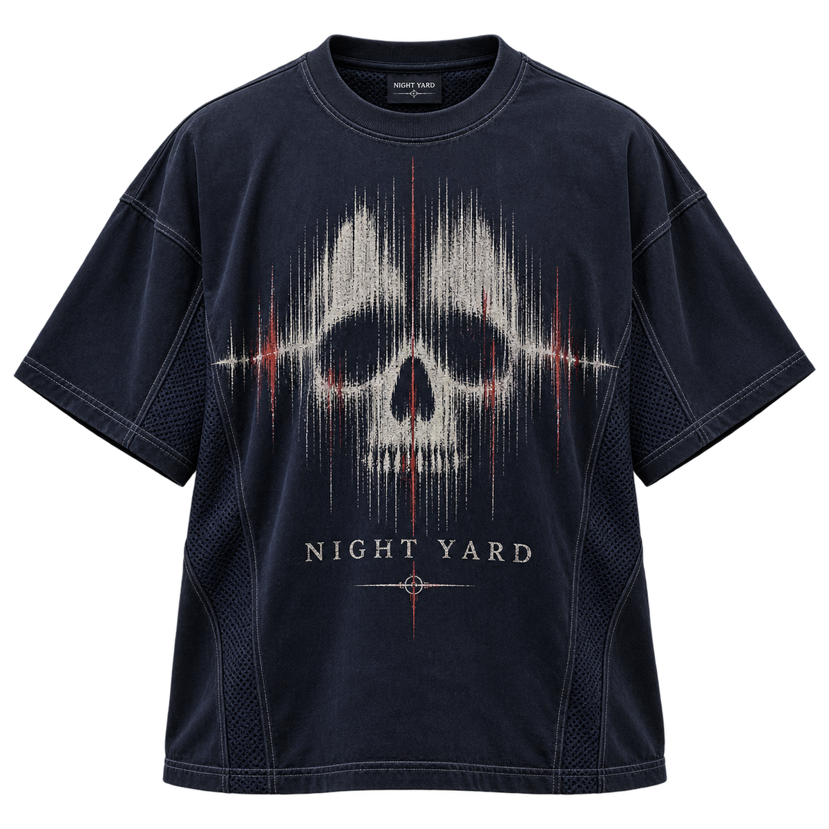 Dead Frequency Mesh Panel Tee by Night Yard on transparent background