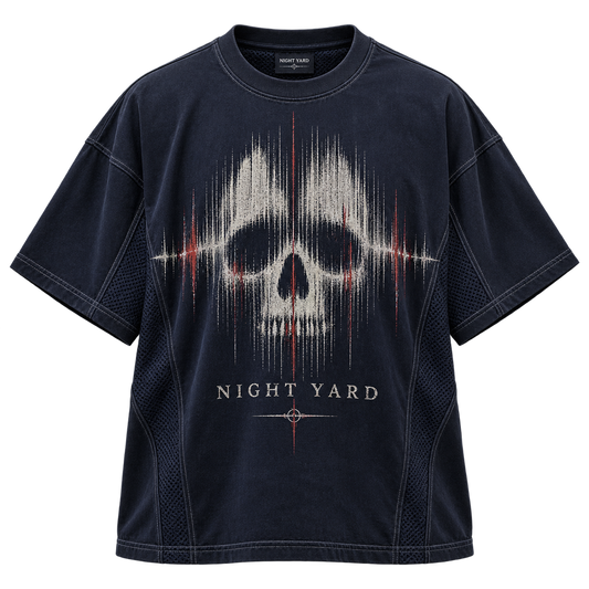 Dead Frequency Mesh Panel Tee by Night Yard on transparent background