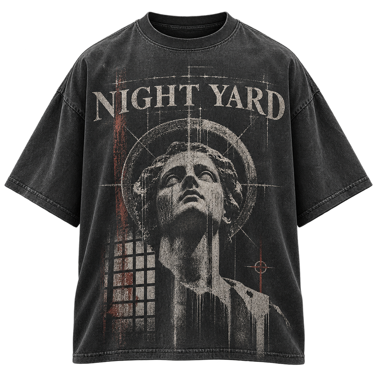 Concrete Halo Oversized Graphic Tee by Night Yard on transparent background