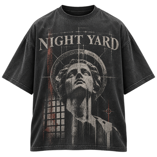 Concrete Halo Oversized Graphic Tee by Night Yard on transparent background