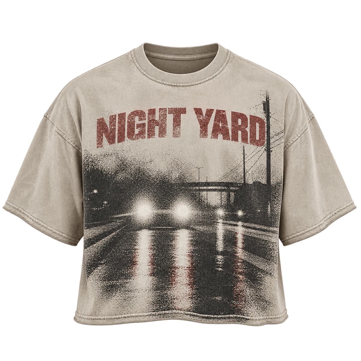 Low Beam Cropped Box Tee by Night Yard on transparent background