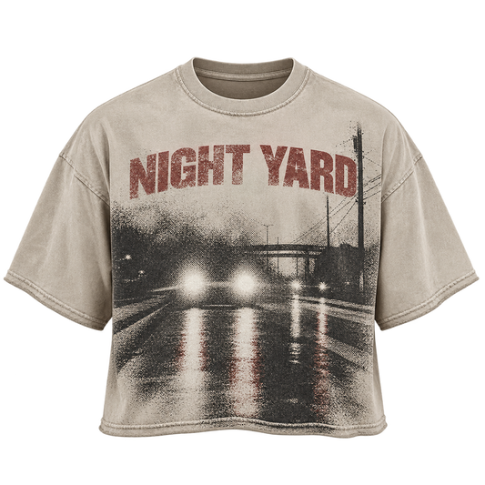 Low Beam Cropped Box Tee by Night Yard on transparent background