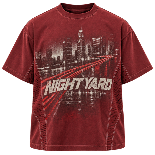 Redline Mesh Panel Tee by Night Yard on transparent background