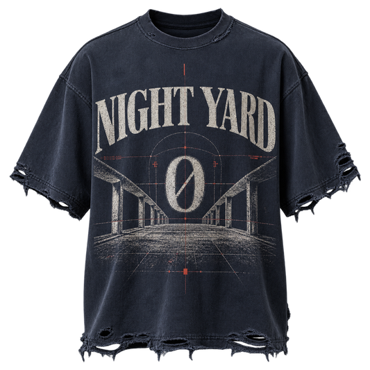 Platform Zero Shredded Hem Tee by Night Yard on transparent background