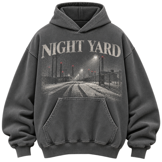 Cold Route Oversized Pullover Hoodie by Night Yard on transparent background