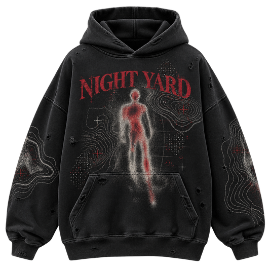 Heat Trace Rhinestone Graphic Hoodie by Night Yard on transparent background