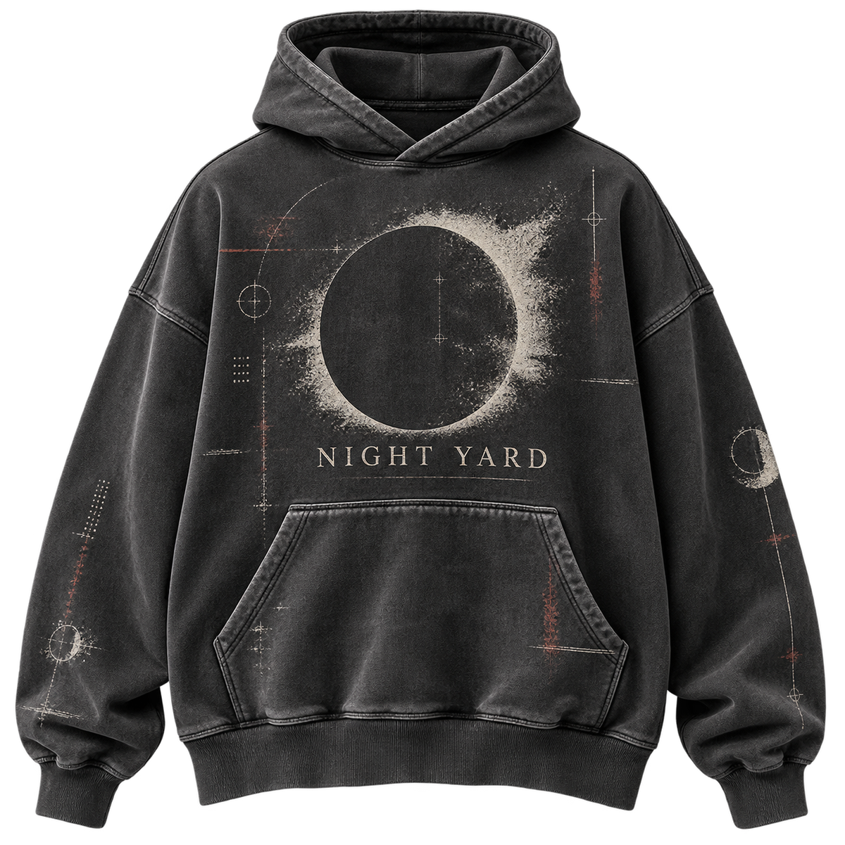 Shadow Dept Oversized Pullover Hoodie by Night Yard on transparent background