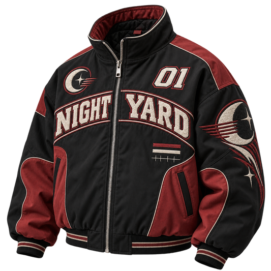 Moon Signal Racing Jacket by Night Yard on transparent background
