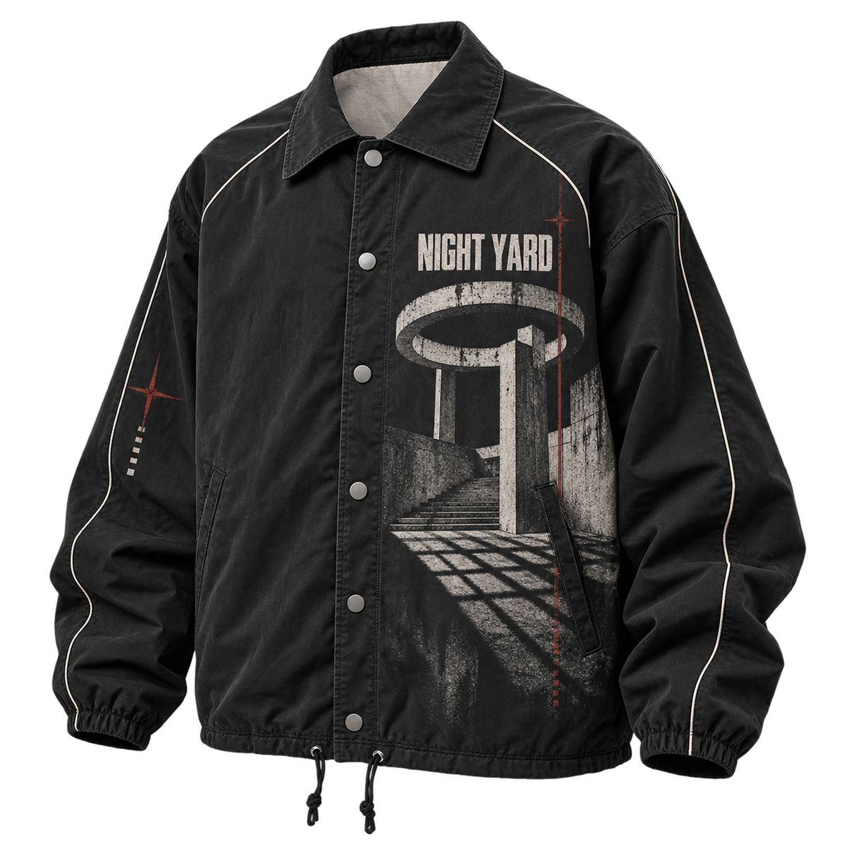 Concrete Halo Coach Jacket by Night Yard on transparent background