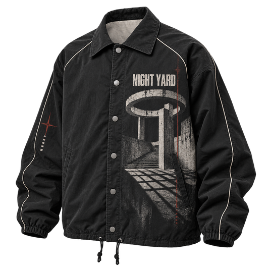 Concrete Halo Coach Jacket by Night Yard on transparent background