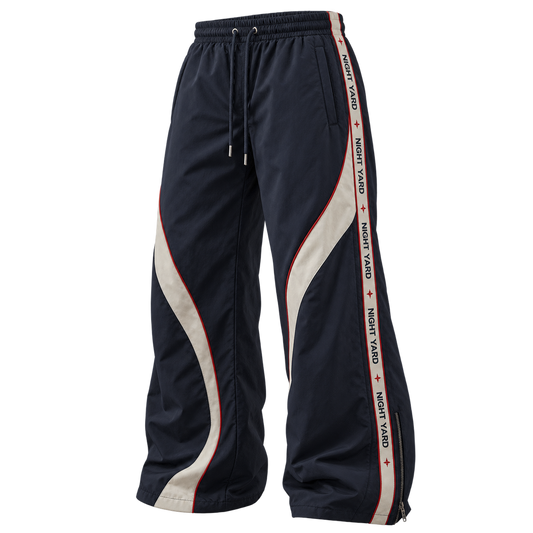 Midnight Route Tape Panel Track Pant by Night Yard on transparent background