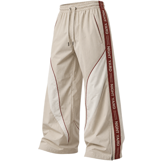 Bone Route Tape Panel Track Pant by Night Yard on transparent background