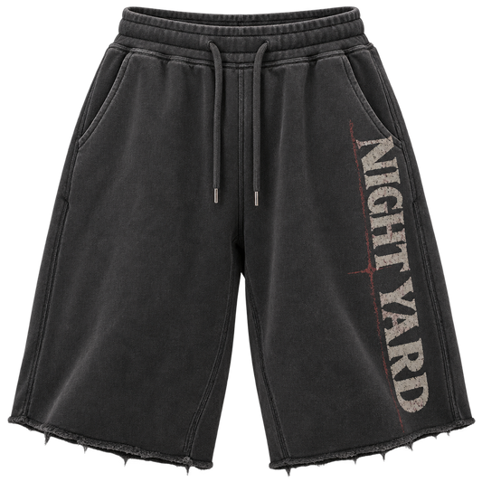 Track Type Heavyweight Sweat Short by Night Yard on transparent background