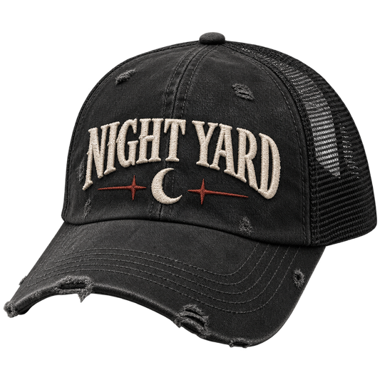 After Hours Moon Signal Trucker Cap by Night Yard on transparent background